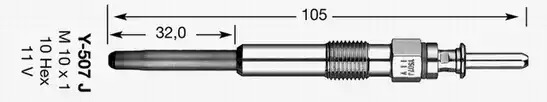 Свеча накаливания NGK 2691 (Y-507J, D-Power 32, DP32)